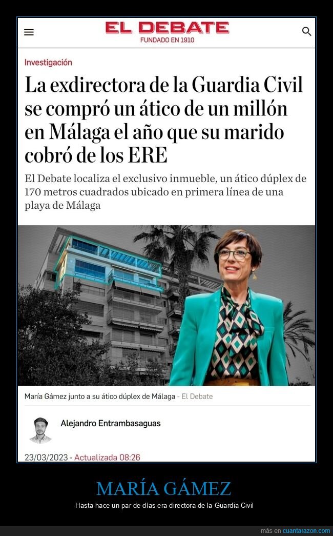 maría gámez,guardia civil,exdirectora,ático,ere