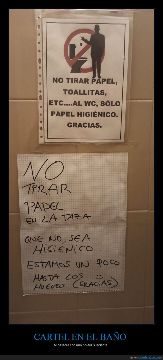 cartel,tirar,váter,papel