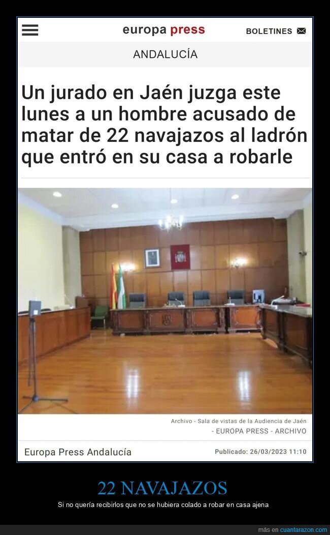 jurado,juzgar,matar,navajazos,ladrón