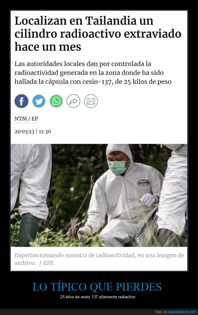 cilindro,radioactivo,perdido