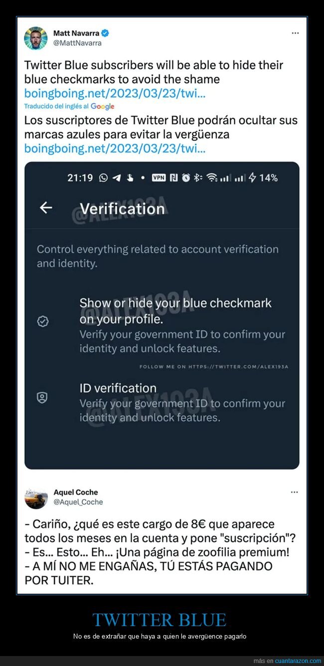 ocultar,twitter,twitter blue,vergüenza