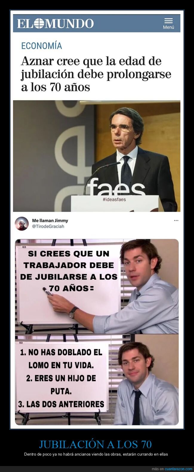 70 años,aznar,edad,jubilación,políticos