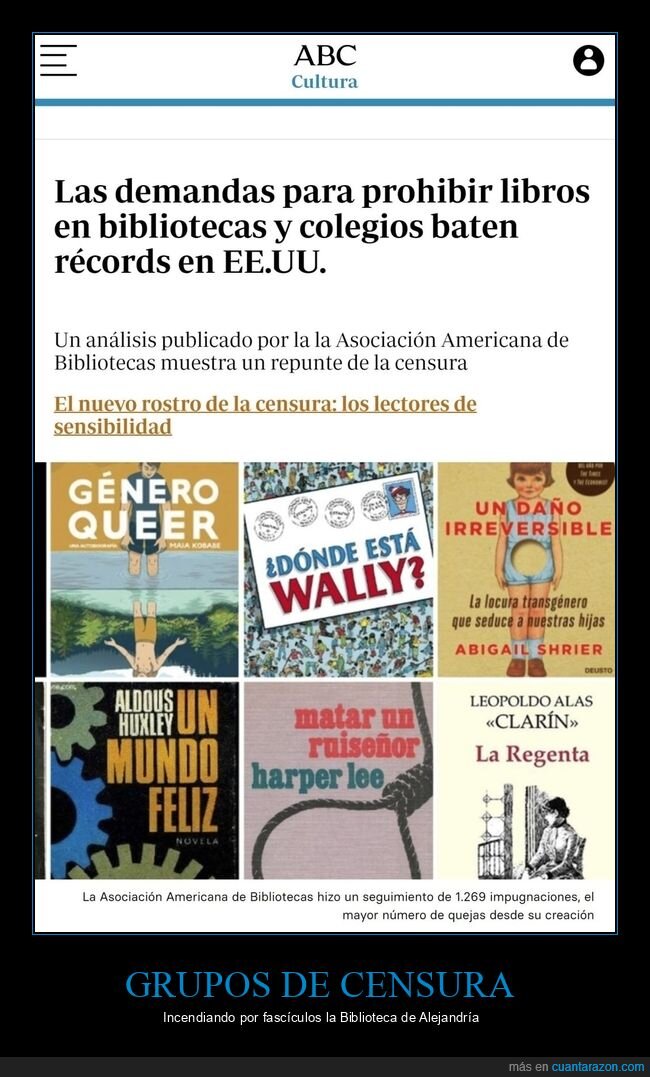 demandas,prohibir,libros,bibliotecas,colegios,eeuu