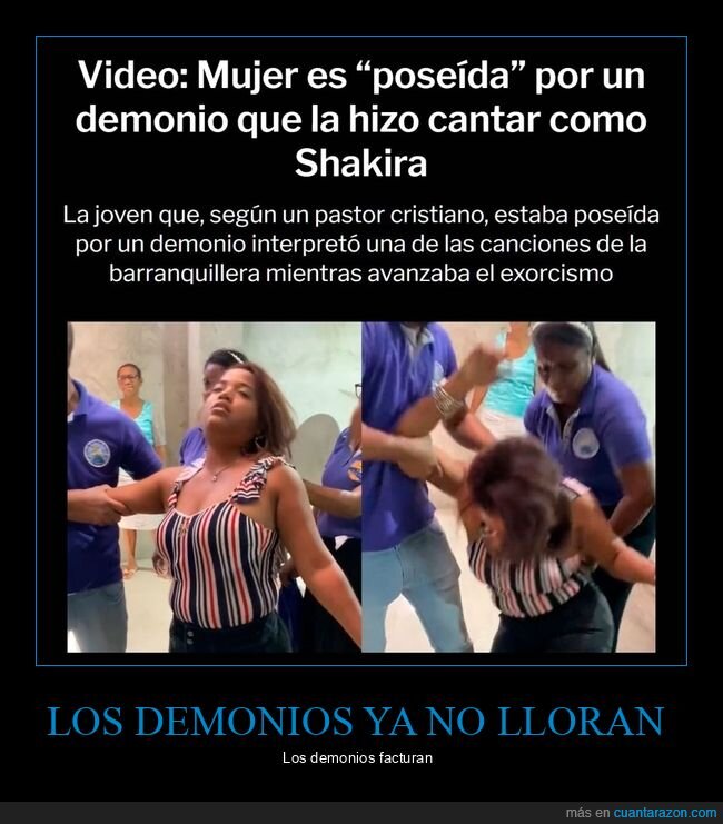 poseída,demonio,cantar,shakira