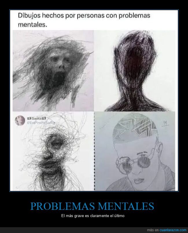 bad bunny,dibujos,problemas mentales
