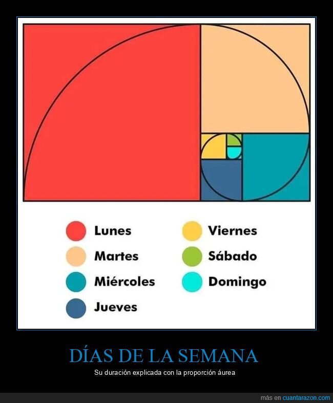 días,duración,proporción áurea,semana