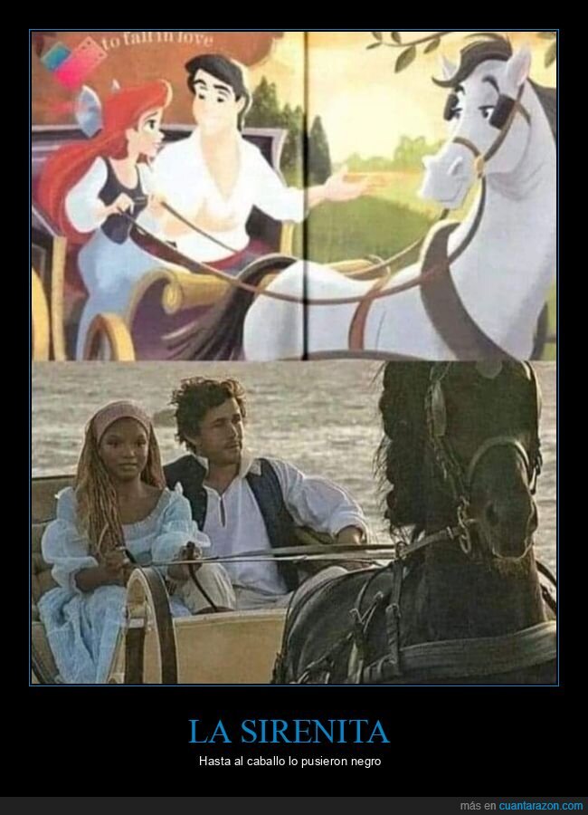 la sirenita,caballo,negro