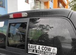 Enlace a Pegatina antivegetarianos
