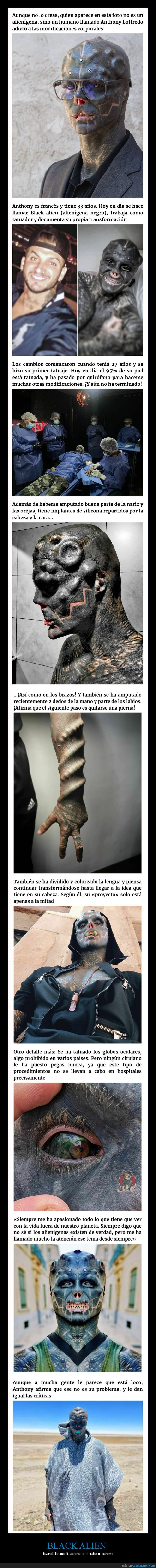 black alien,modificaciones corporales