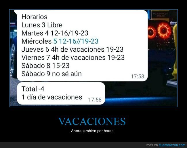 camarero,horario,vacaciones