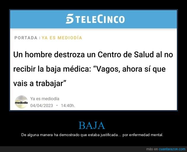 destrozar,centro de salud,baja