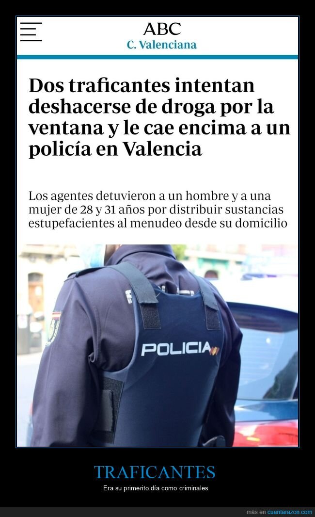 traficantes,droga,ventana,policía