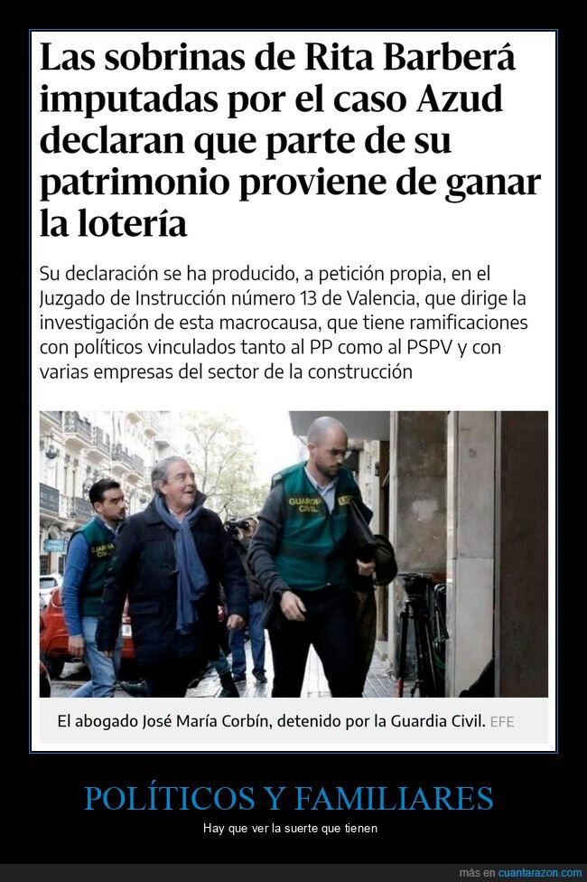 sobrinas,rita barberá,patrimonio,lotería