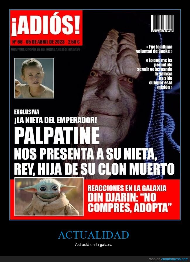 ana obregón,nieta,palpatine,star wars
