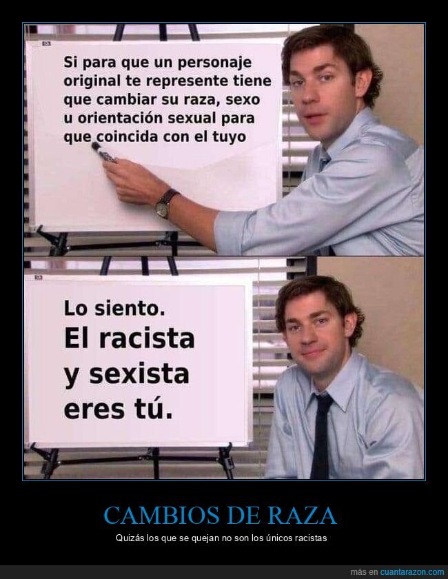 cambios,raza,personajes,racistas