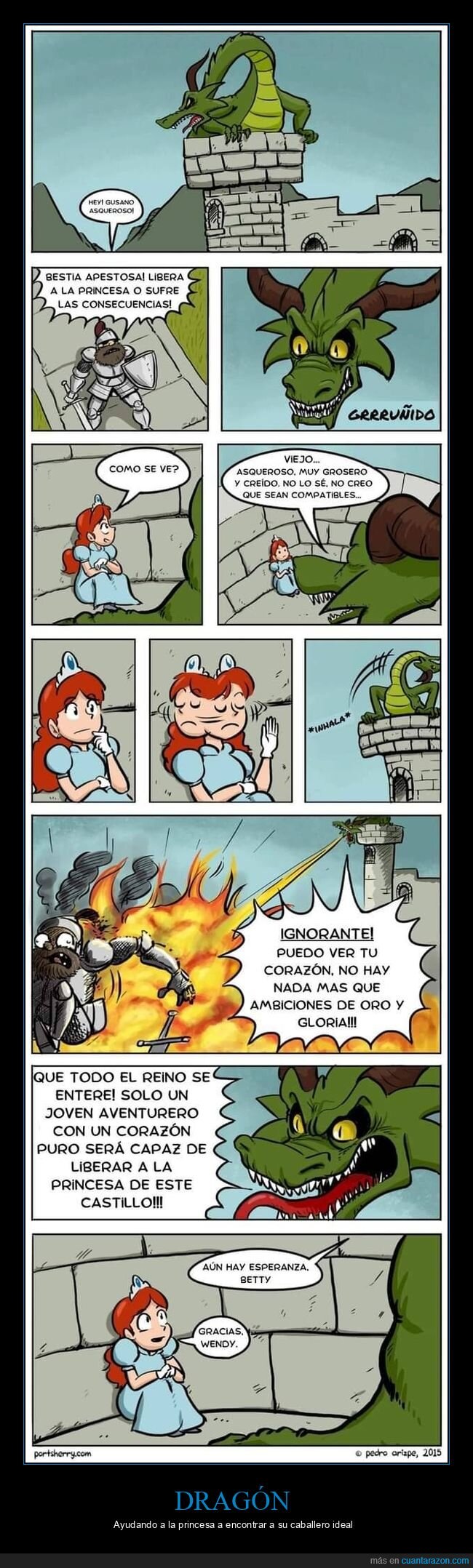 dragón,princesa,caballero