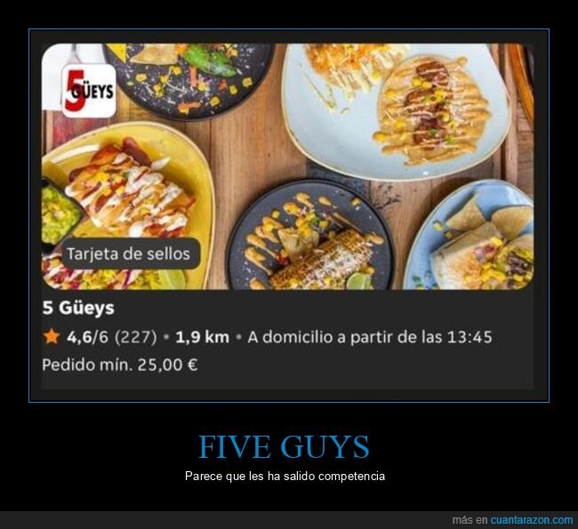 five guys,5 güeys