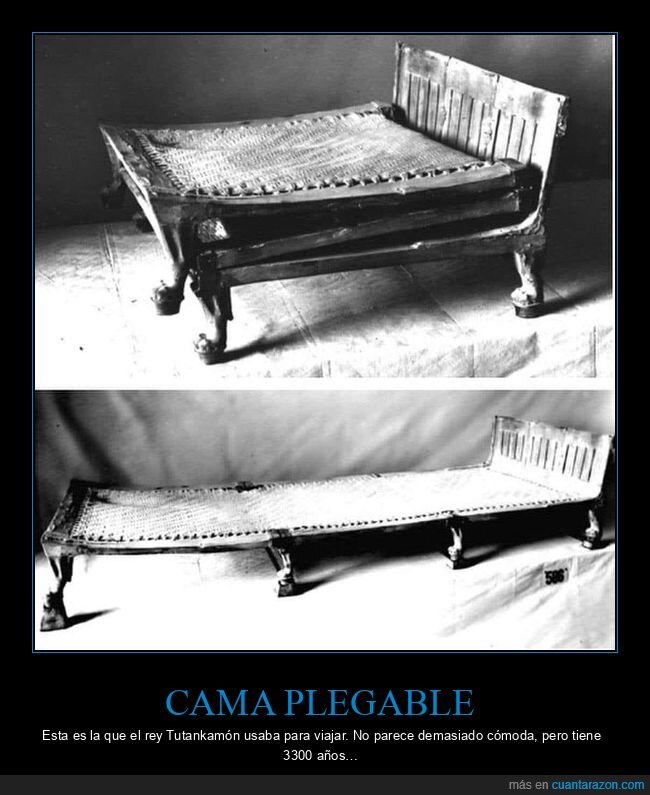 cama plegable,tutankamón,viajar