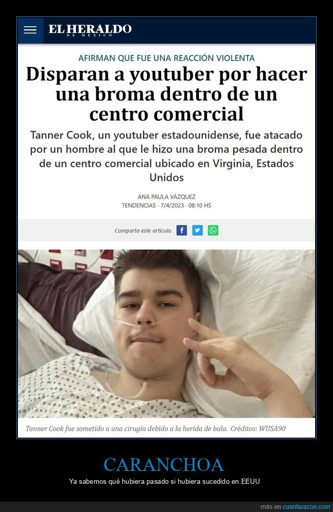 youtuber,broma,centro comercial,disparo
