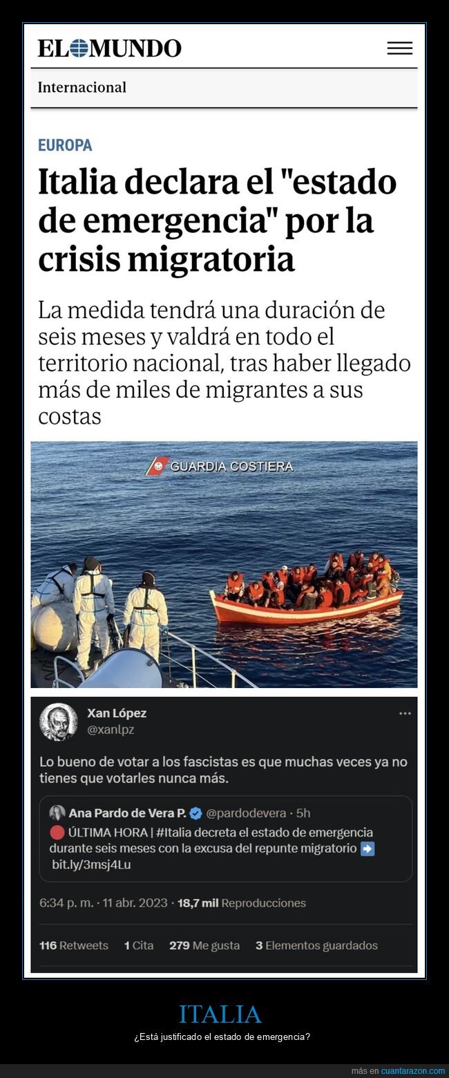 italia,estado de emergencia,crisis migratoria