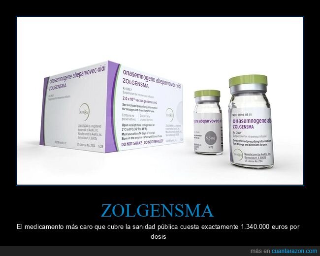 zolgensma,medicamento,caro