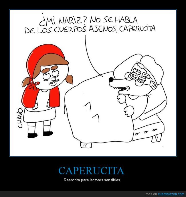 caperucita,nariz,lobo