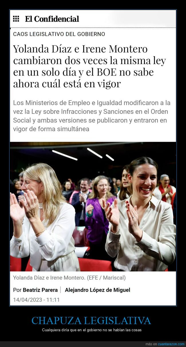 yolanda díaz,irene montero,ley,políticos