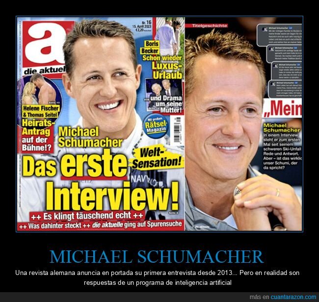 michael schumacher,entrevista,inteligencia artificial