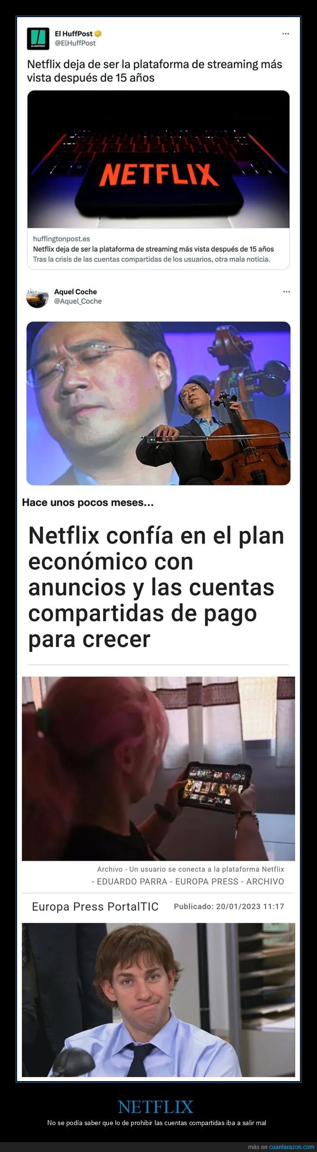 cuentas compartidas,más vista,netflix