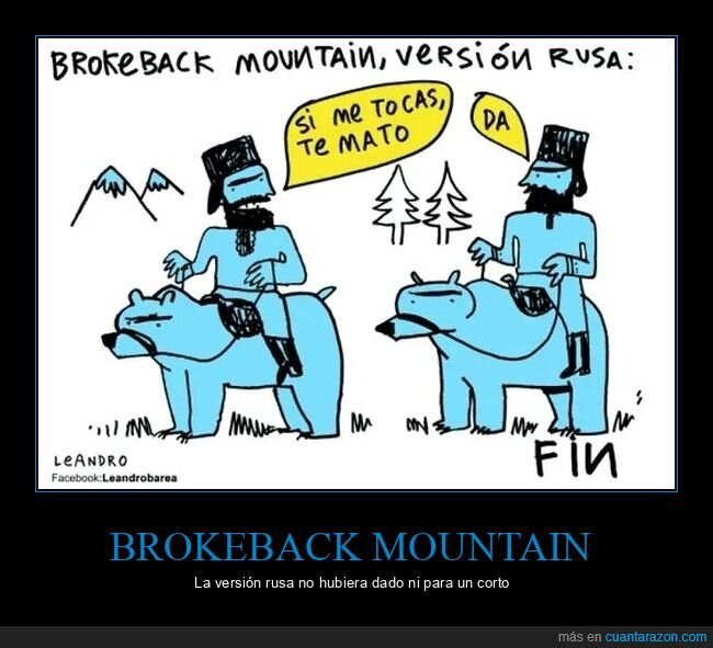 brokeback mountain,rusos,versión rusa