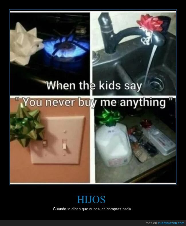 agua,comida,comprar,gas,hijos,luz