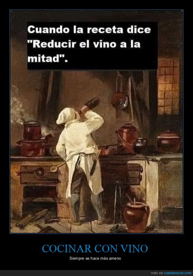 cocinando,mitad,reducir,vino