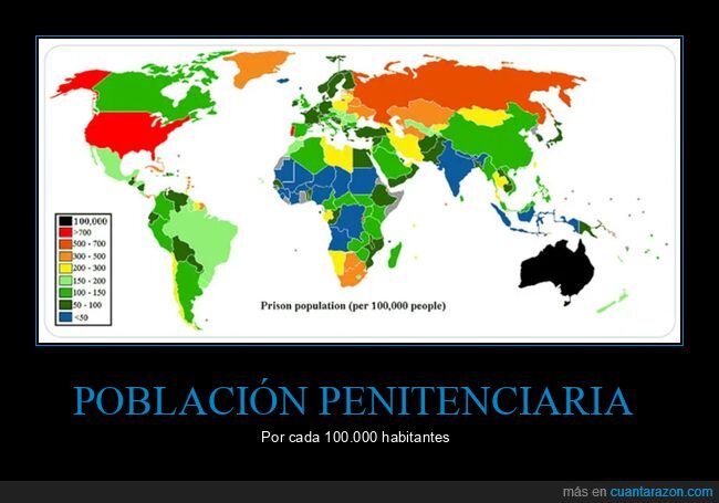 cárceles,curiosidades,países,población penitenciaria