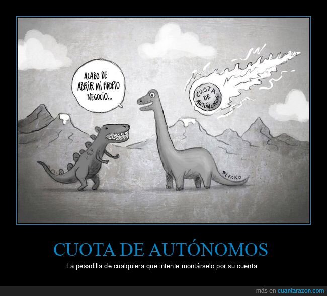 negocio,cuota de autónomos,meteorito,dinosaurios