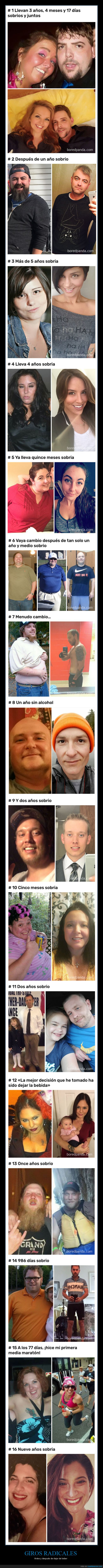 dejar de beber,sobrios,antes,despu&eacute;s