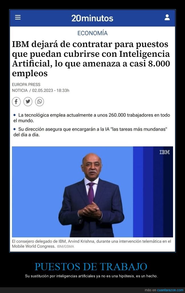 ibm,puestos de trabajo,ia