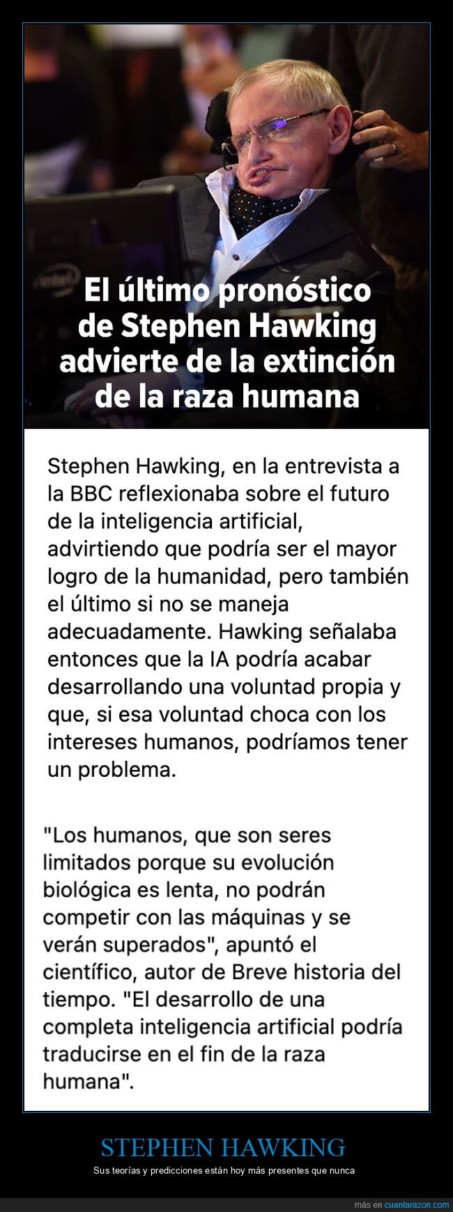 stephen hawking,ia,extinción