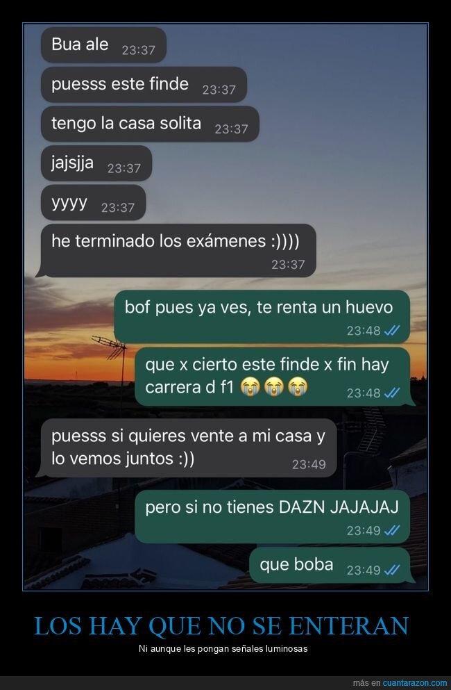 sola en casa,fórmula 1