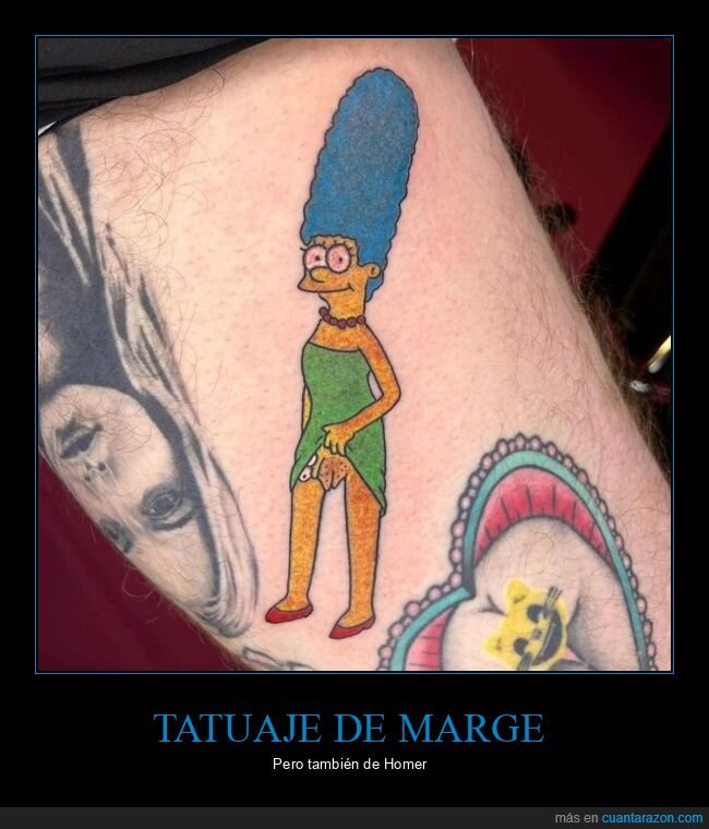 tatuage,simpsons,homer,marge