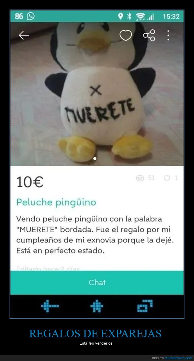 anuncios,ex,muérete,peluche,wallapop