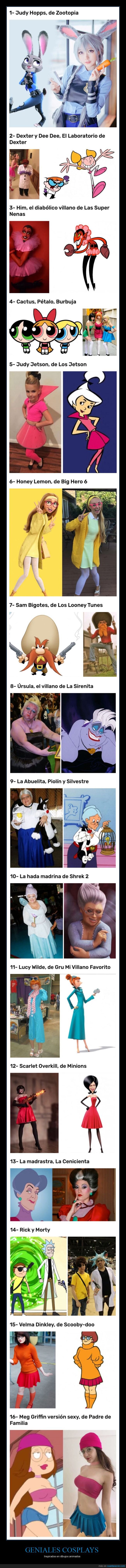 cosplays,dibujos animados