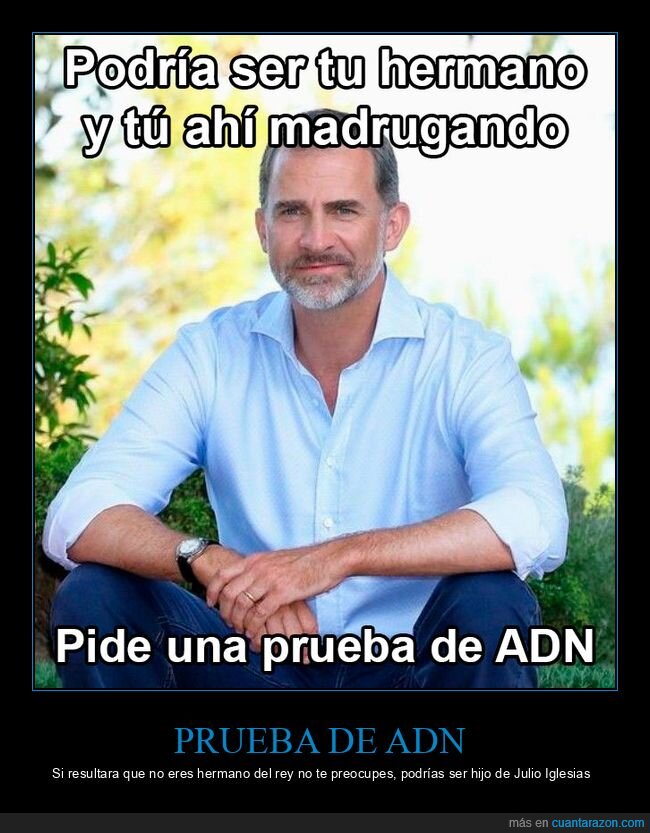 felipe vi,hermano,prueba de adn