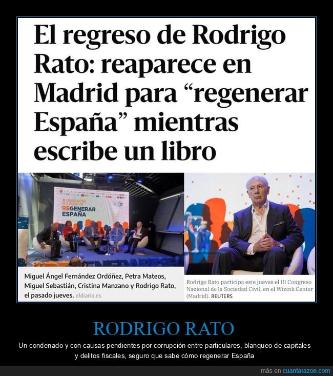 rodrigo rato,regenerar,españa,políticos