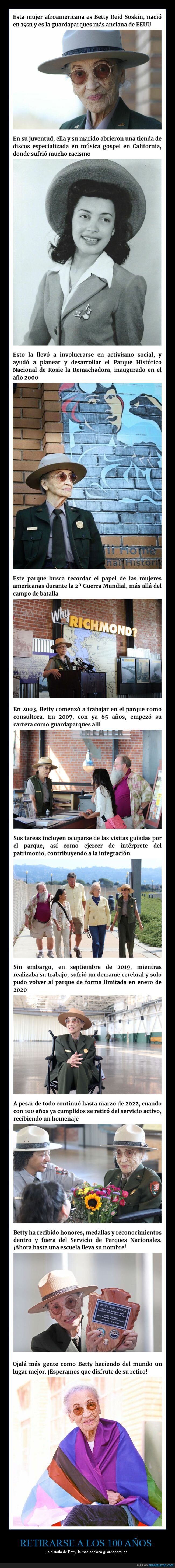 anciana,100 años,retiro,guardaparques