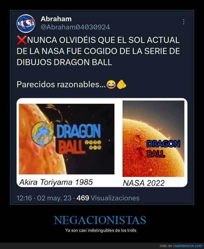sol,nasa,negacionistas,dragon ball