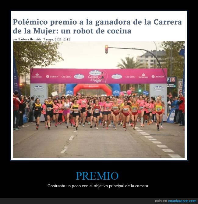 premio,ganadora,carrera de la mujer,robot de cocina