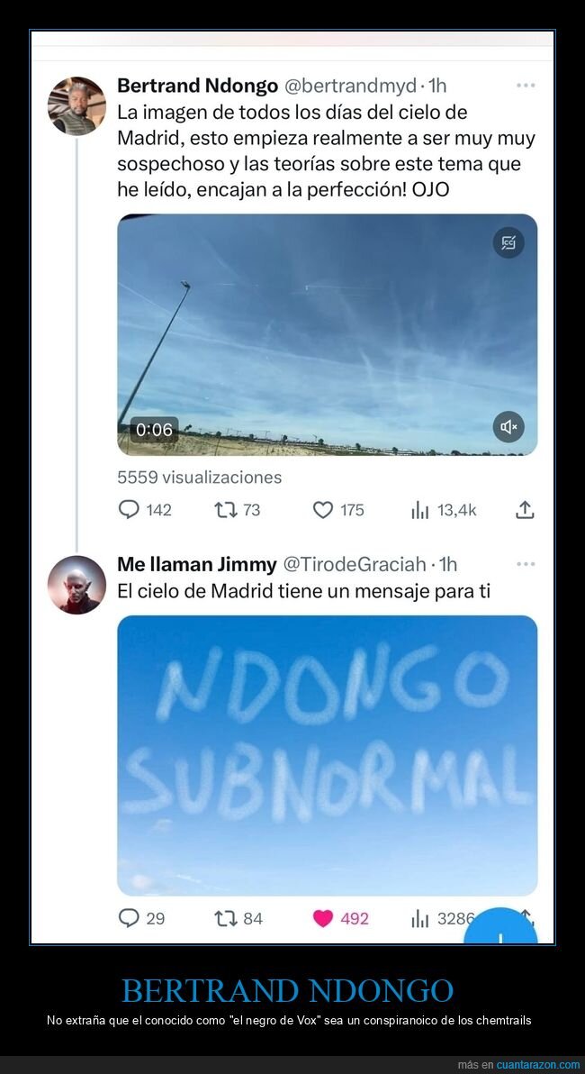 chemtrails,conspiranoicos,ndongo,negacionistas