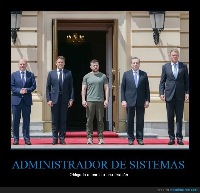 administrador de sistemas,políticos,reunión,zelensky