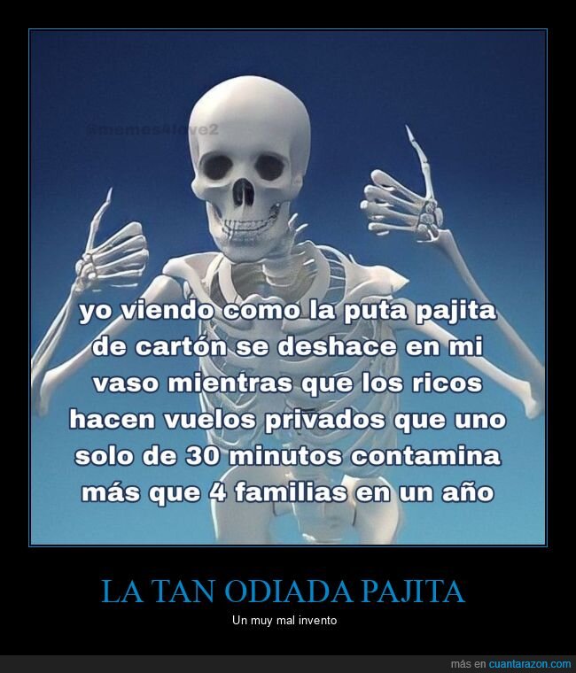 pajita,cartón,ricos,vuelos privados,contaminar