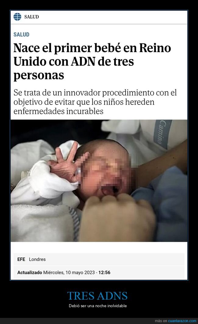 bebé,adn,tres personas